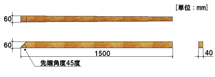 木製てこ棒